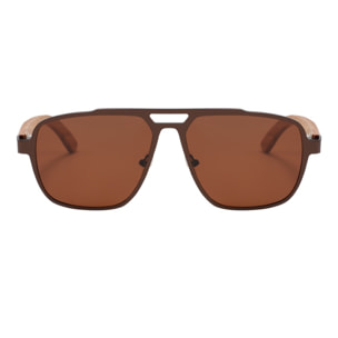 Gafas de Sol Feler 1517-2 Polarizadas de Madera Unisex 55 mm