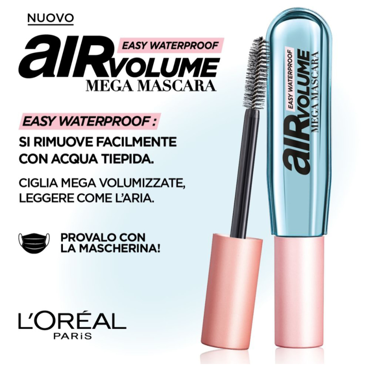 Mascara Volumizzante Waterproof Nero Air Volume Mega