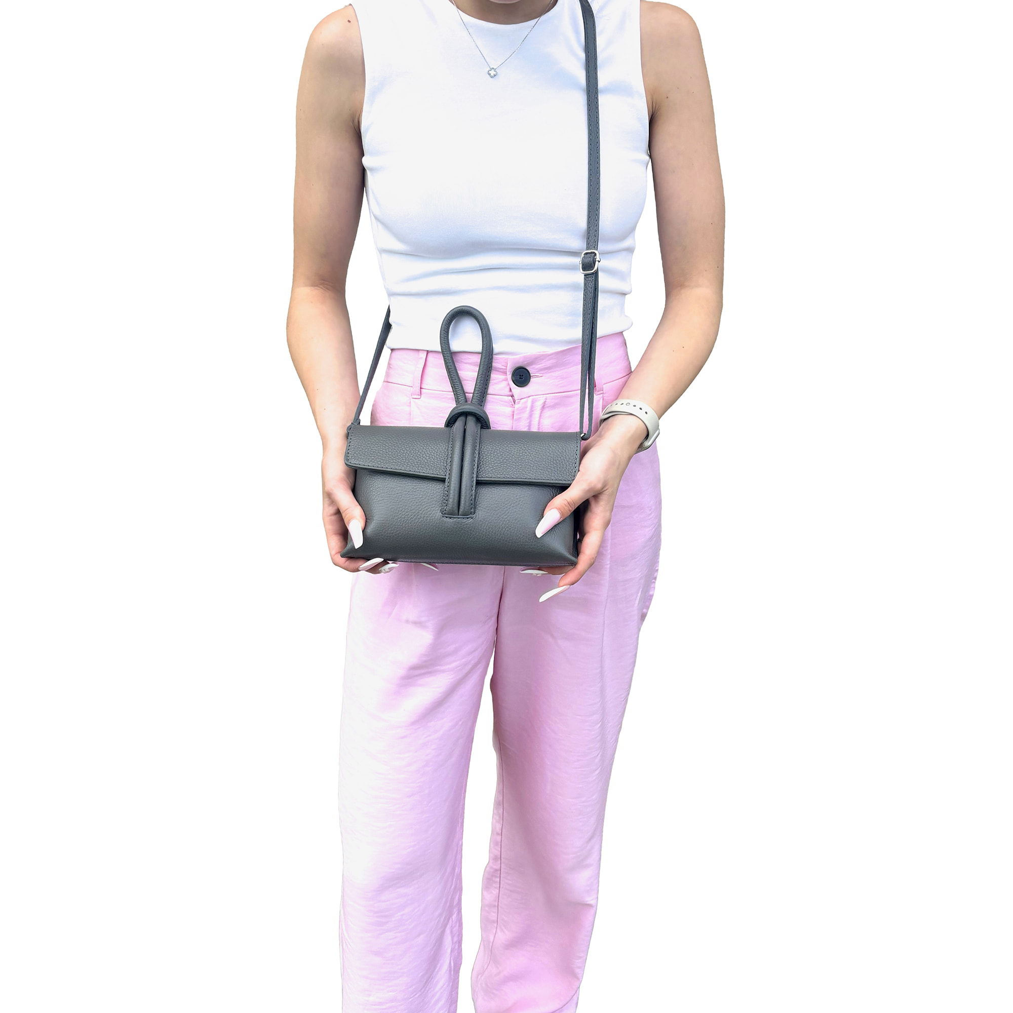 Borsetta Pochette in Vera Pelle Made in Italy