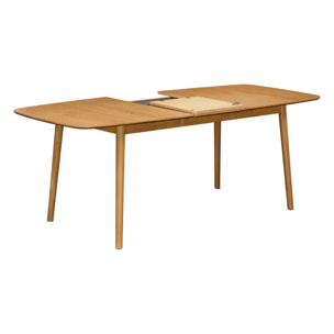 Table à manger extensible Tilda rectangulaire 6 places beige