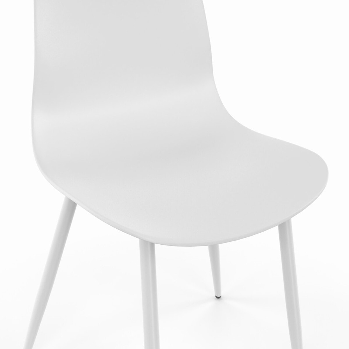 Chaises Nala blanches et pieds métal - lot de 6