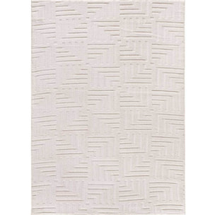 Alfombra lavable con relieve en color blanco Estilo, varias medidas disponibles