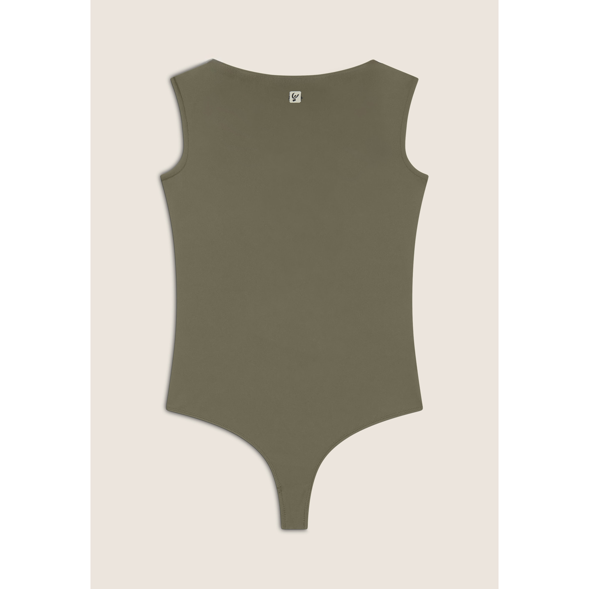 Body senza maniche con scollo quadrato