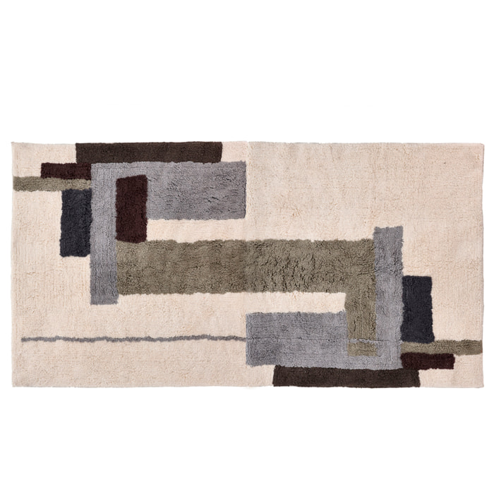 Tapis/Tapis mural Laerk 200x300cm Gris/Blanc cassé