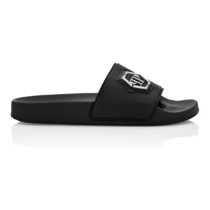 PHILIPP PLEIN Flat Gummy Sandals HEXAGON