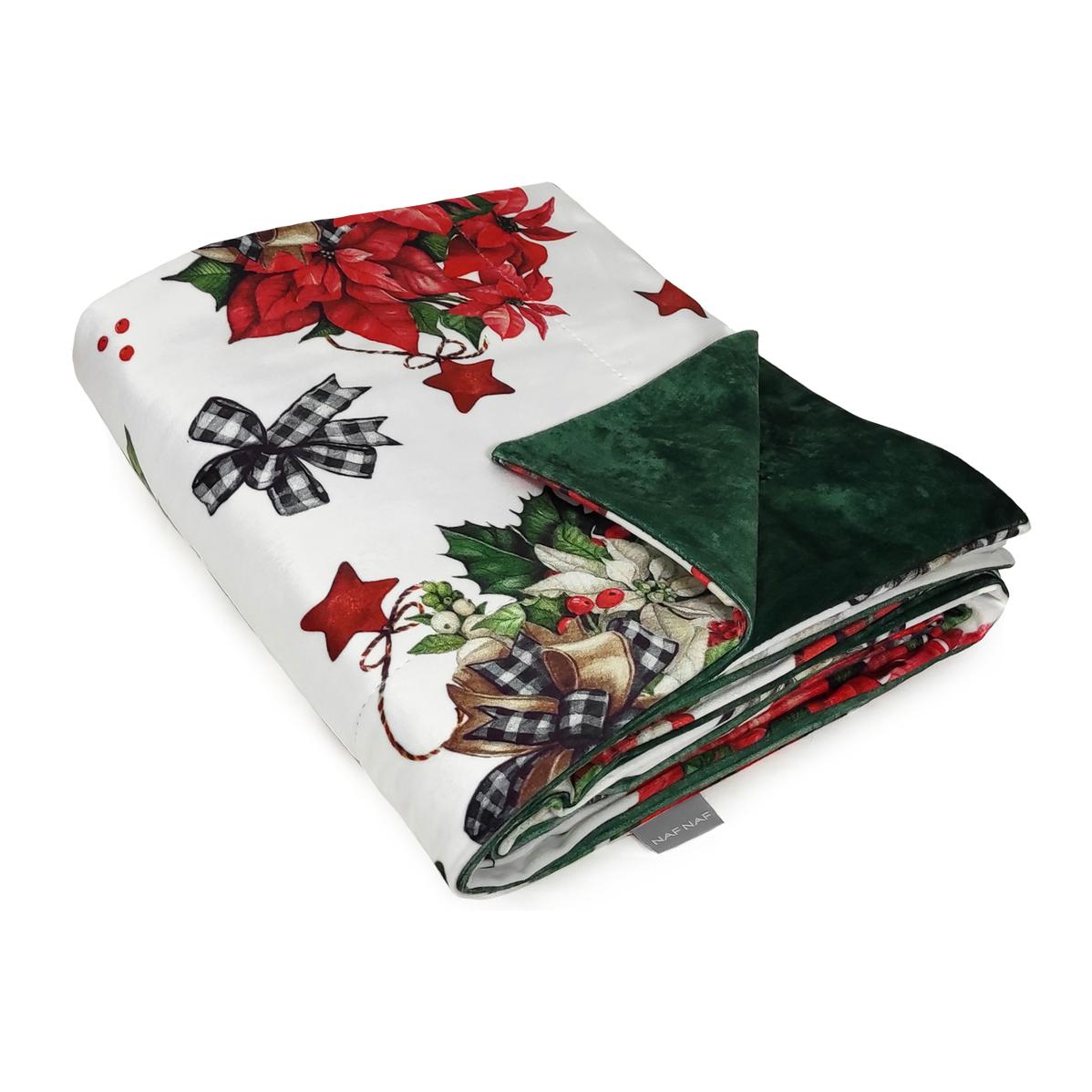 PLAID REVERSIBLE DE TERCIOPELO DE NAVIDAD RIBBON 130x170 cm