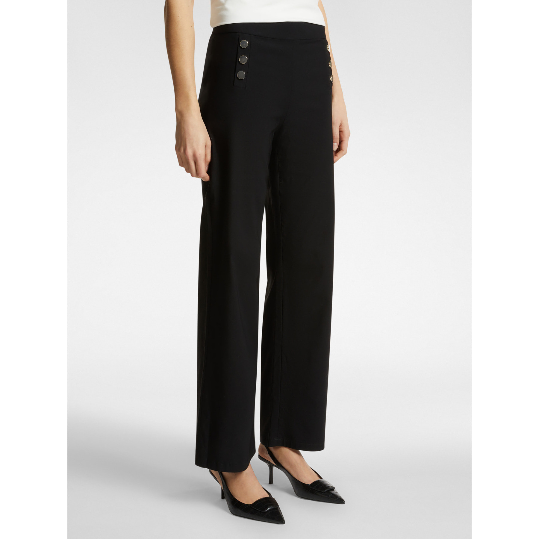 Elena Mirò - Pantaloni marinière - Nero
