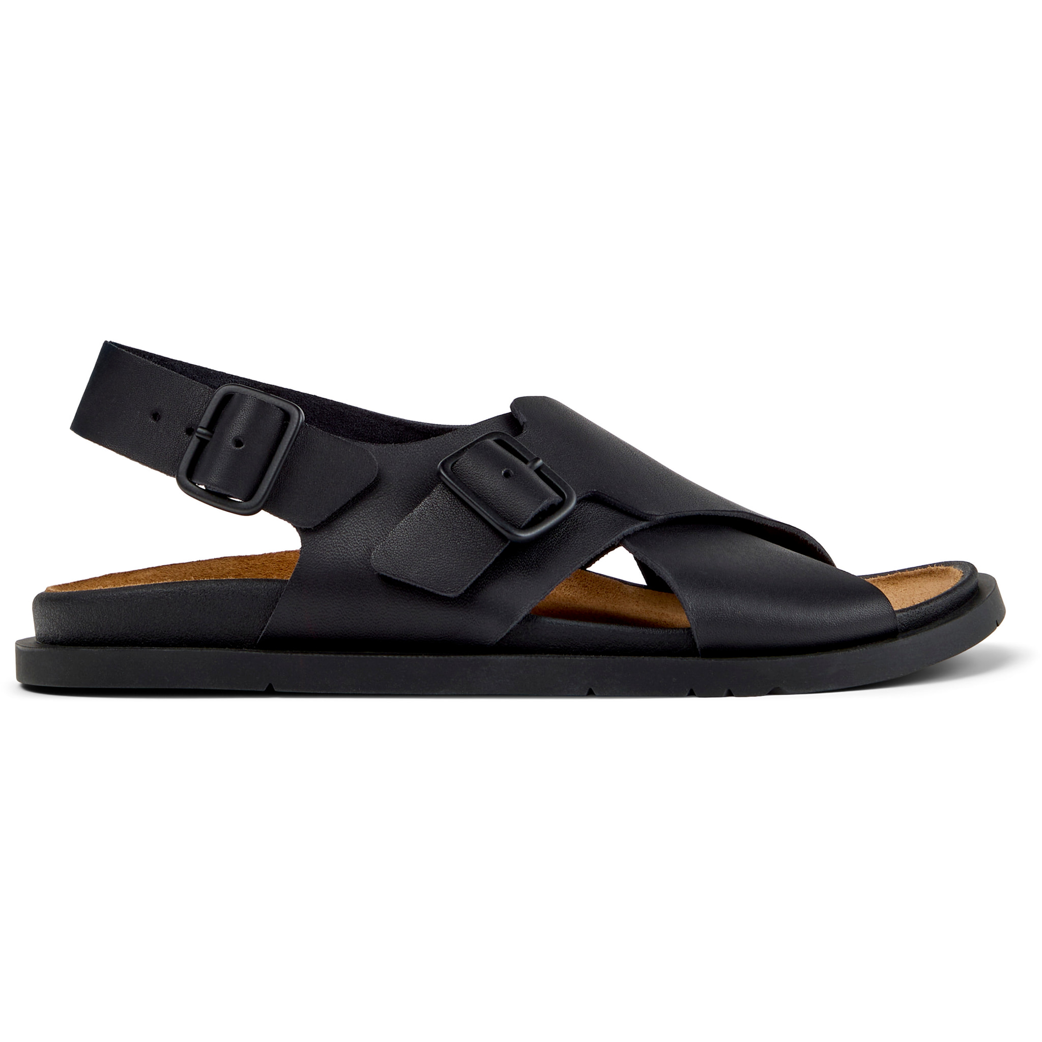 Sandalias - CAMPER Lluc Sandal - Negro - Cuero liso