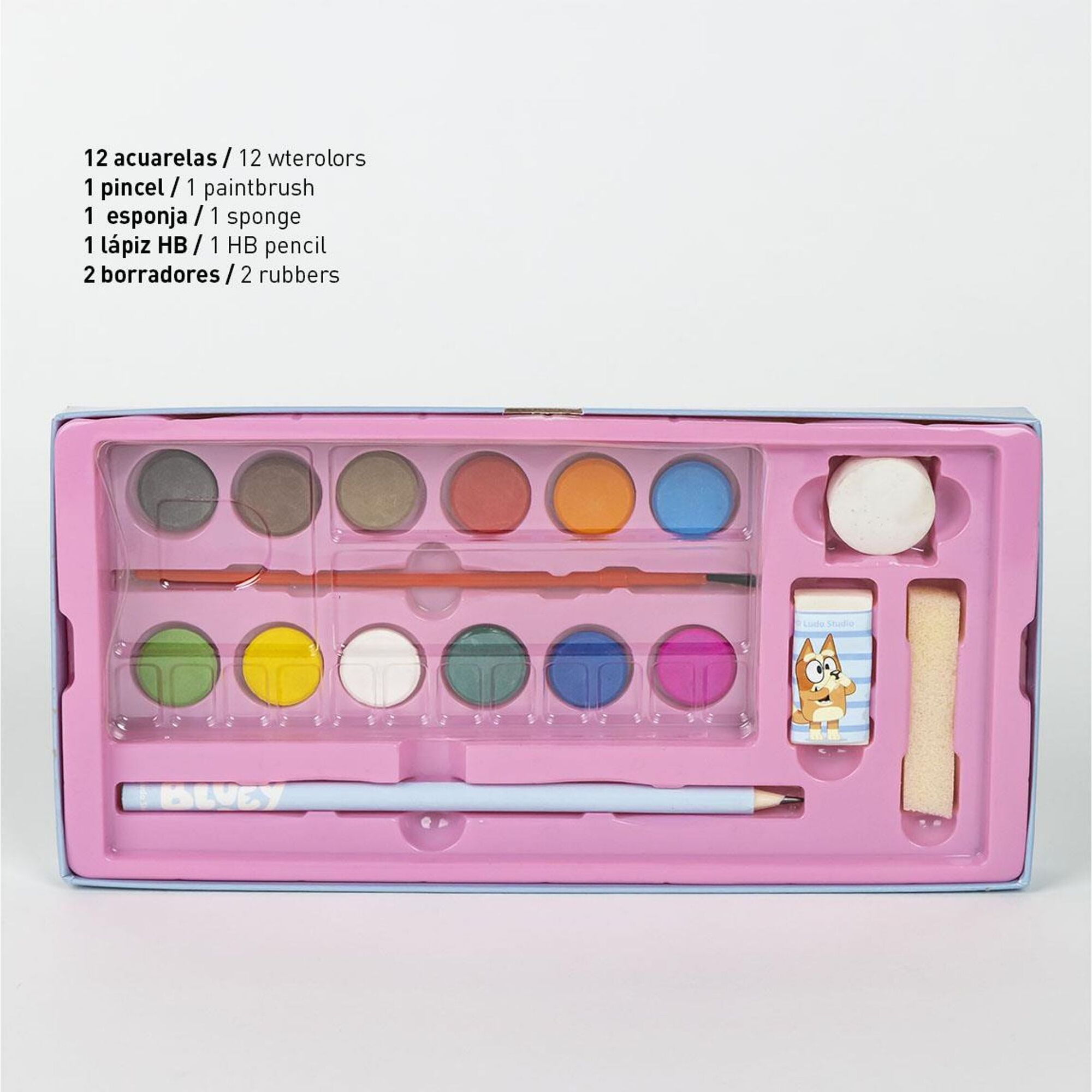 Maletín De Papelería Coloreable Bluey 26.0 X 10.0 X 13.0 Cm