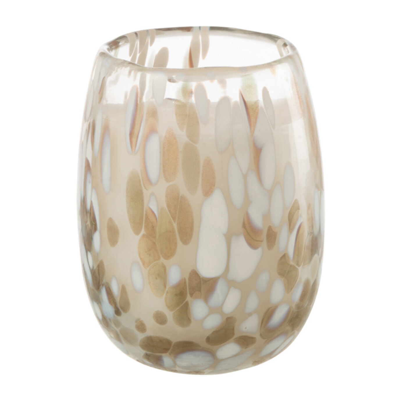J-Line bougie parfumée Mia - Osmanthus & Suede - verre - blanc/mix - small - 90H