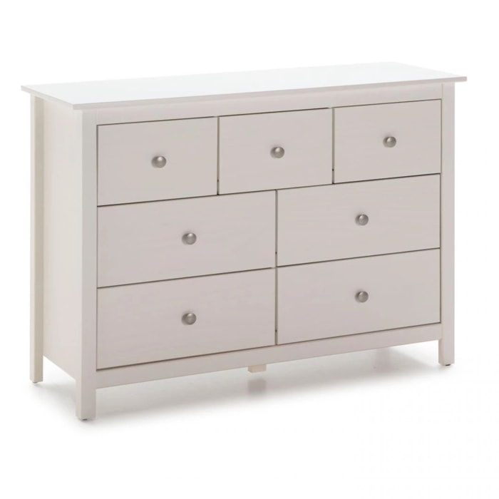 Cómoda Bay 7 cajones Blanco