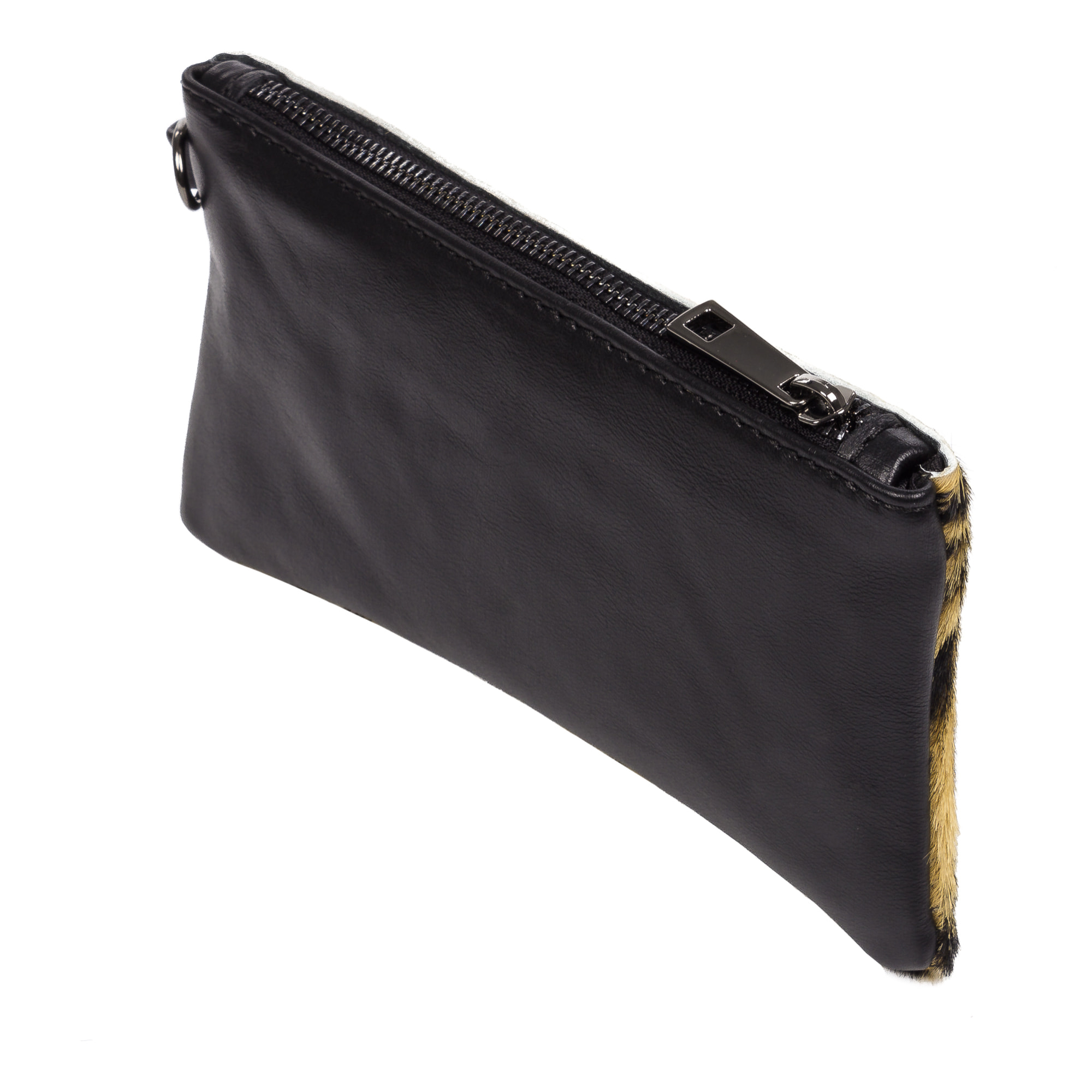 Fiorella Bolso de mano Mujer.Piel auténtica Sauvage Cavallino Tigre