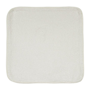 Housse de coussin passepoilée - blanc cassé