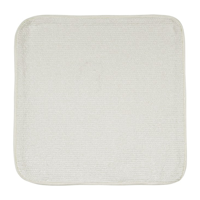 Housse de coussin passepoilée - blanc cassé