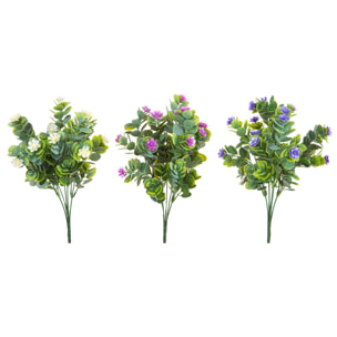 Bouquet Con Minifoglie. Altezza 33 Cm - Pezzi 6 - 20X33X20cm - Colore: Multicolore - Bianchi Dino - Fiori Artificiali