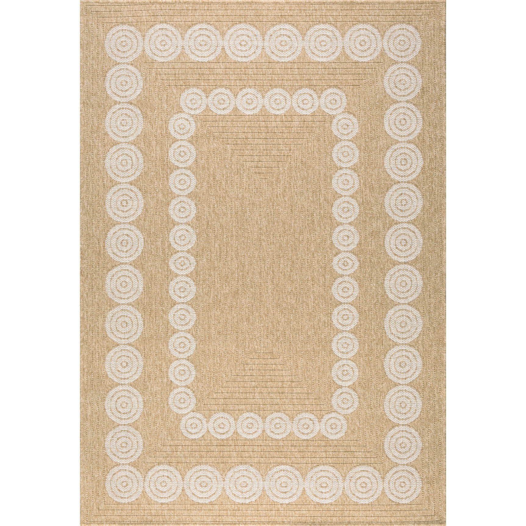 Nature - tapis effet jute blanc