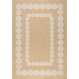 Nature - tapis effet jute blanc