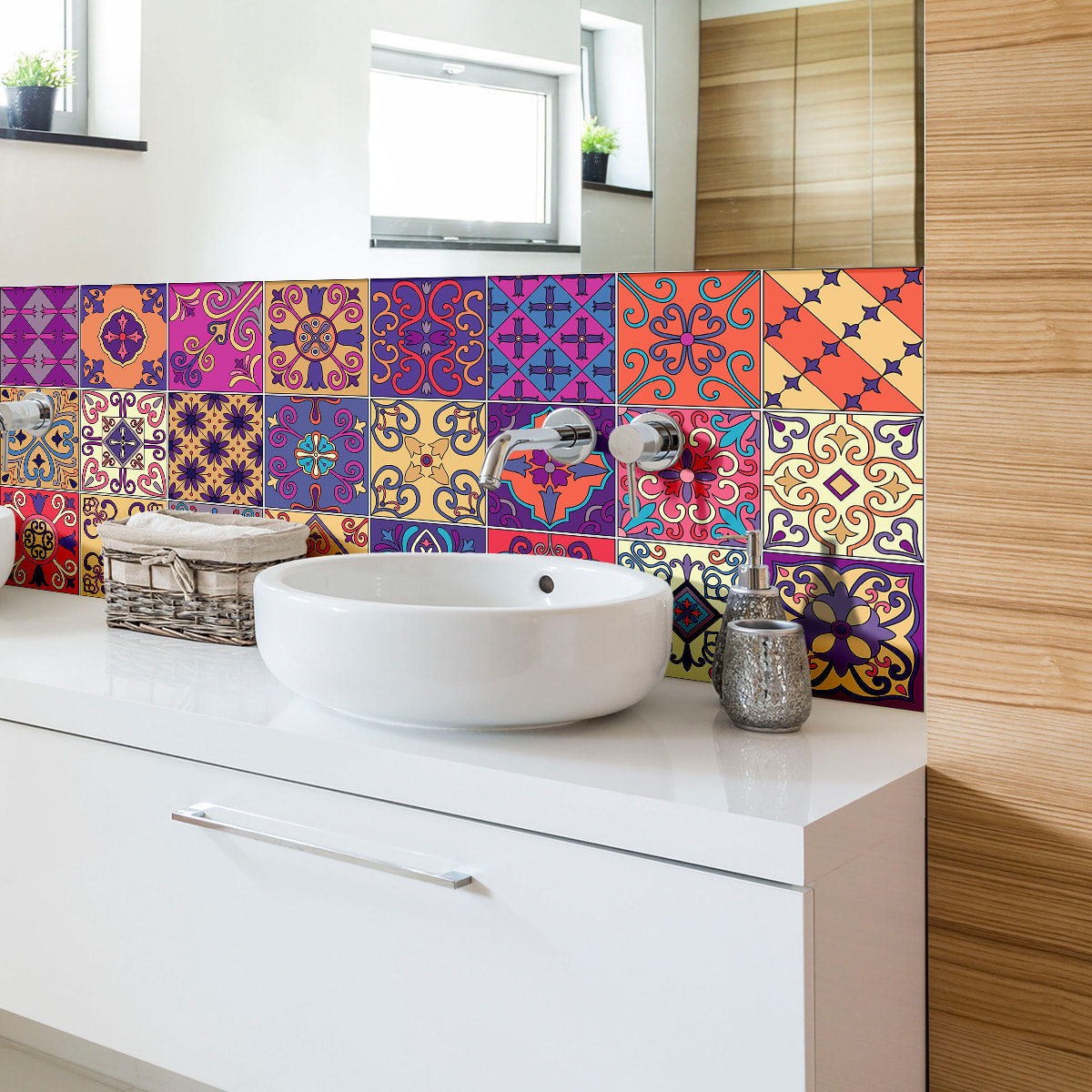 Stickers muraux - Sticker Mural Carrelage adhésif Cuisine Salle de Bain - 9 STICKERS CARRELAGES AZULEJOS GAVINO