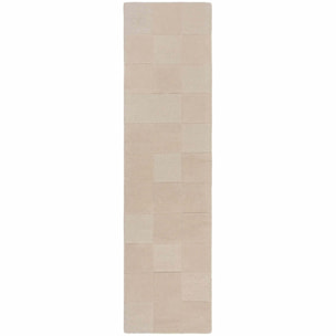 Tapis de couloir en laine CHECKERBOARD Beige