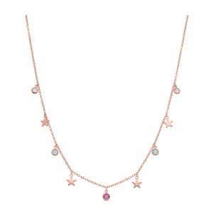 Collar Naru acabado oro rosa 18k