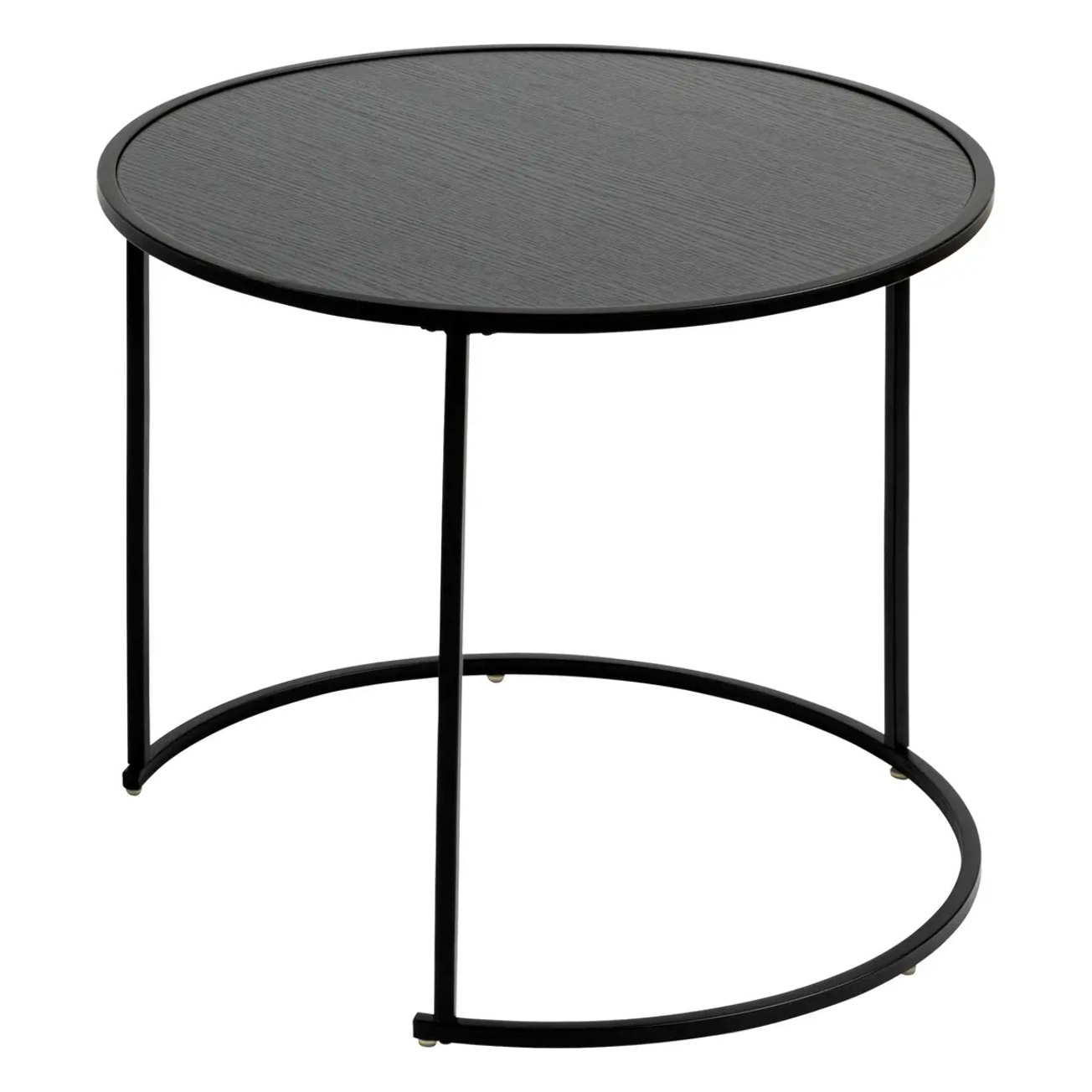 Lot de 3 tables d'appoint Noan noir L54/45/35cm