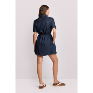 Kocca - Shirt dress con cintura Donna, Tinta unita, Colletto di camicia