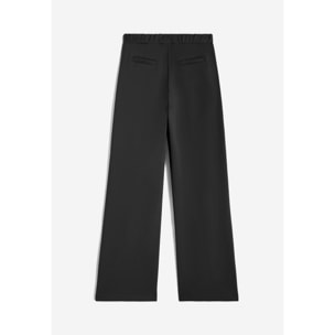 Pantaloni comfort fit con impuntura centrale e gamba ampia