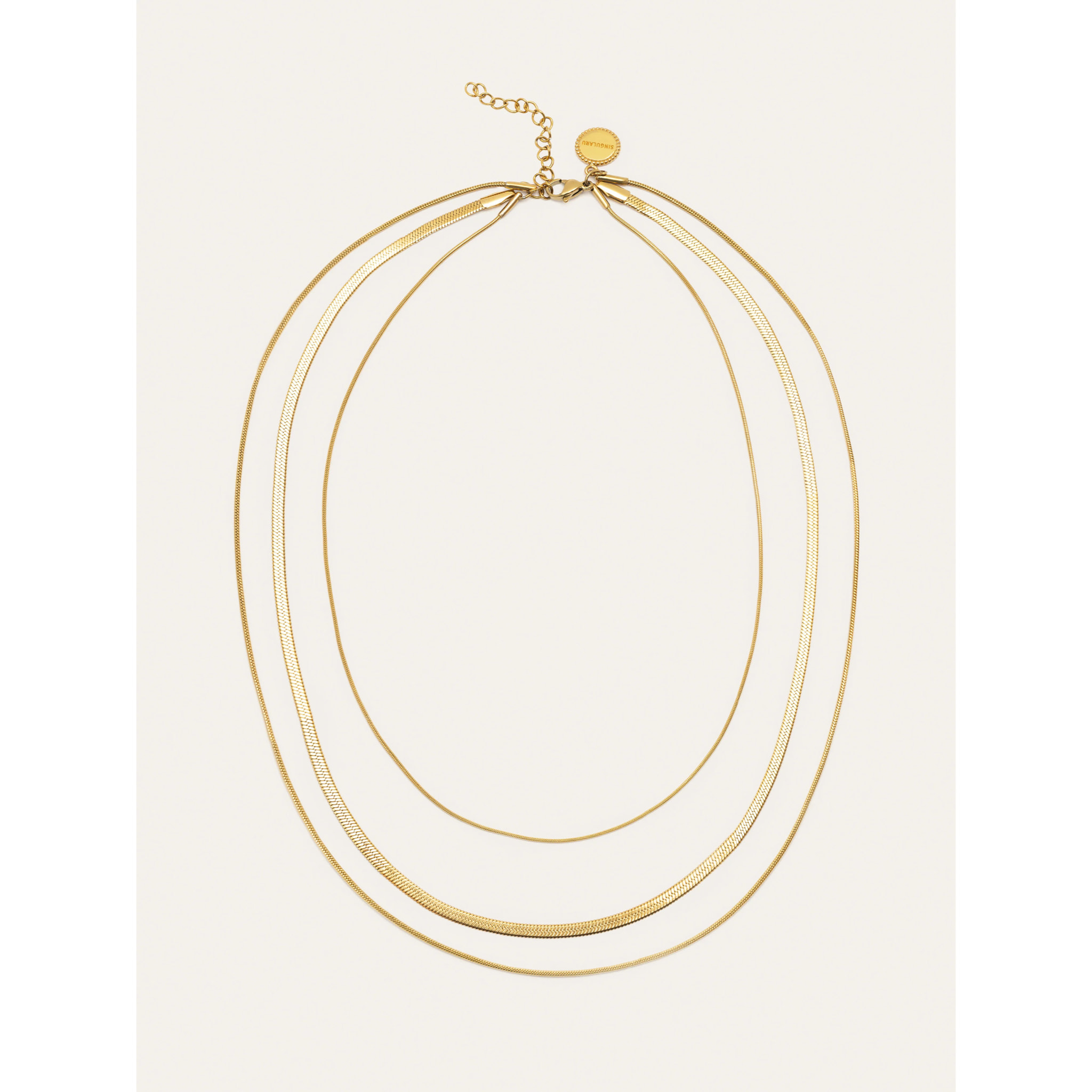 Collar Maat Acero Baño Oro