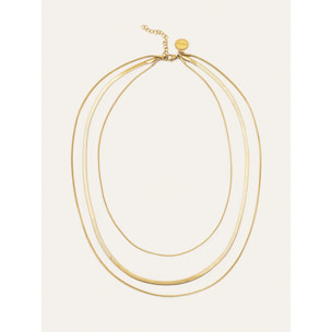 Collar Maat Acero Baño Oro