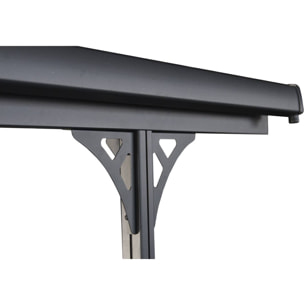Carport voiture "Denver" - 5.02 x 3.13 x 2.05 m - Transparent / Noir