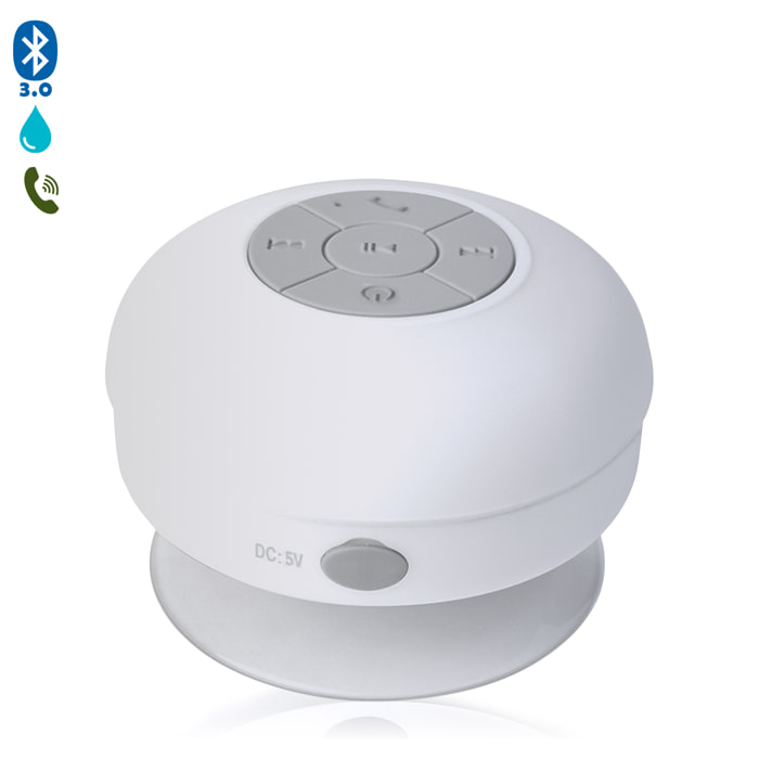 Altavoz Rariax Bluetooth con ventosa, resistente a salpicaduras de agua, especial ducha