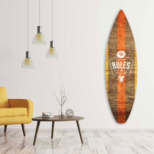 Planche de surf décorative rules of sea Tableau alu Dibond