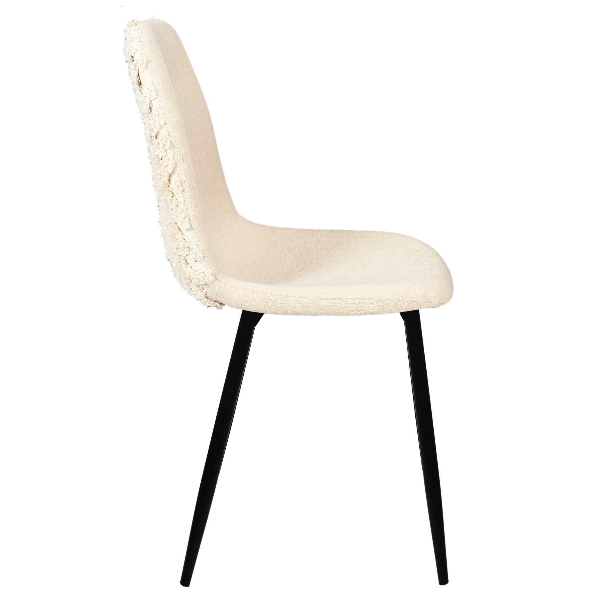 Chaise Mora Pieds Metal Noir - Lot de 4
