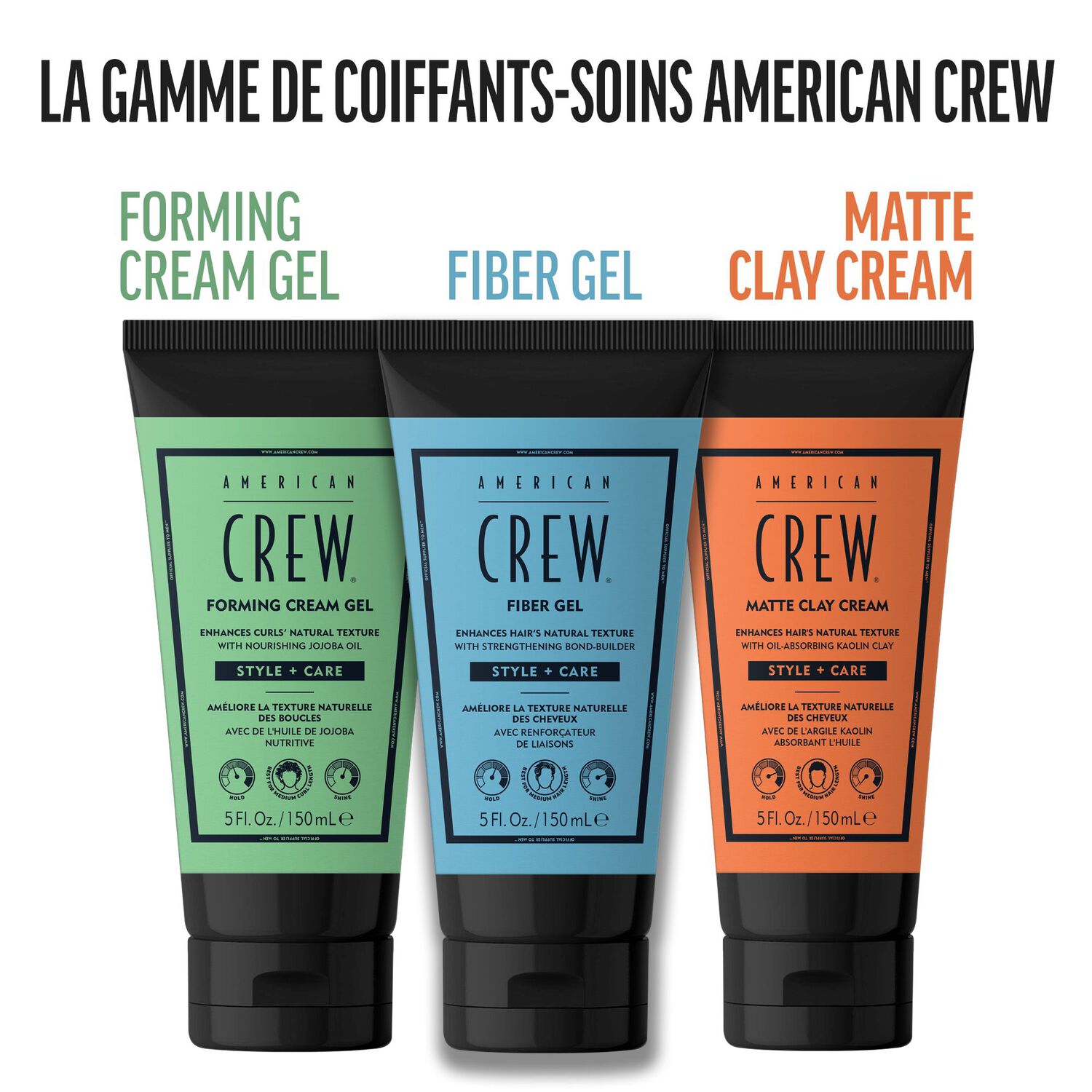 Crew Styling - Coiffant-soin hybride Matte Clay Cream 150ml