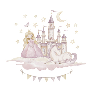 Naturals - Edredón Nórdico Estampado - Infantil - 100% Poliéster Microfibra - 300 gr/m² con Tacto Pluma - Aurora