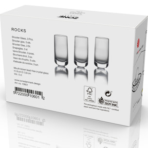 Set de 3 verres à shooter Rocks5 cl