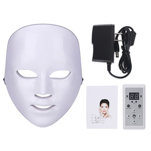 Máscara LED fotónica de siete colores. Cuidado facial, anti edad, rejuvenecimiento de la piel.