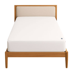 Sábana bajera 100%algodón 180tc color blanco logo bordado el ganso