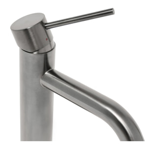 Aurum mitigeur de lavabo 16,5 cm, à levier, sans vidage, gun métal brossé (SATBAUR271BGM)