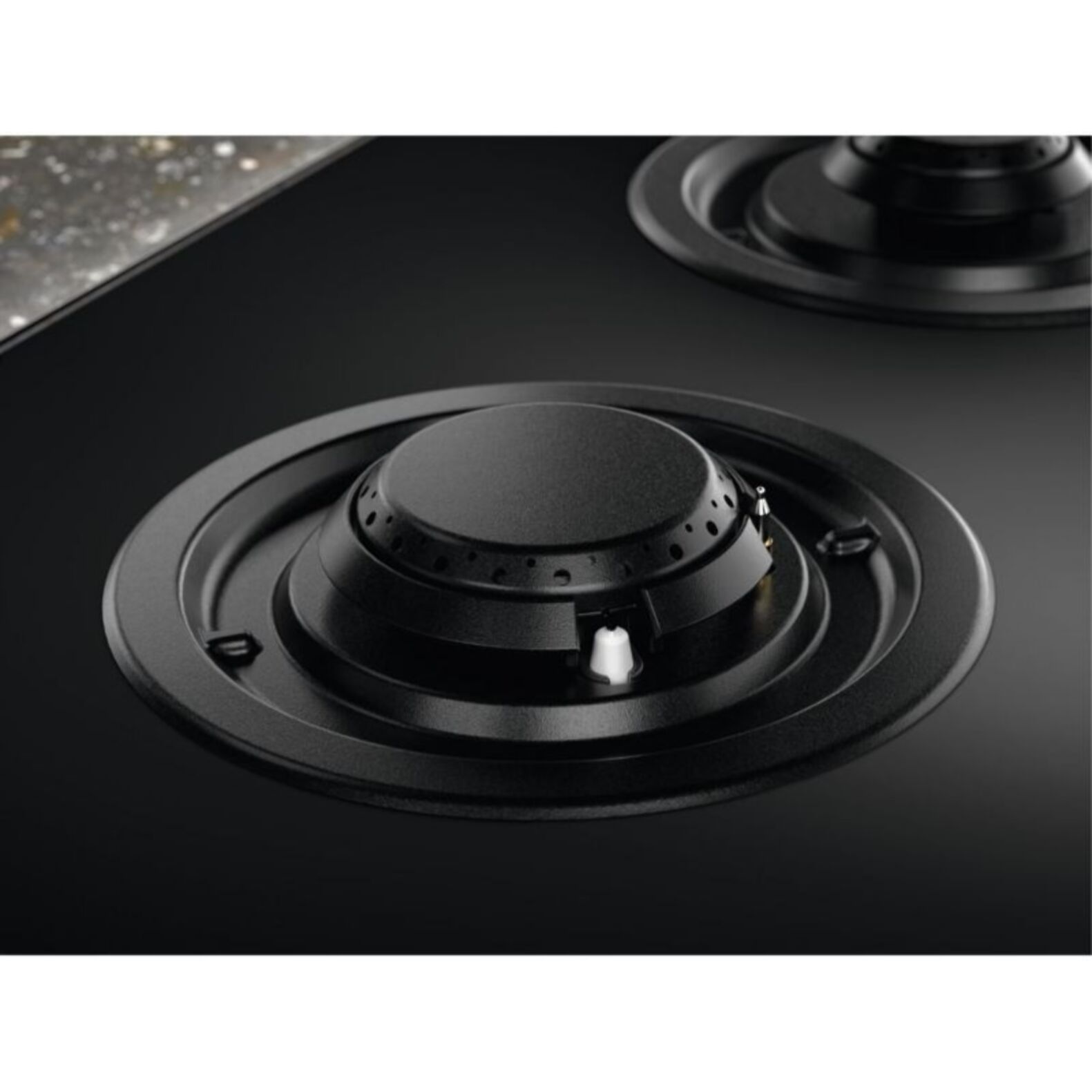 Plaque gaz ELECTROLUX KGG643753K - 4 foyers Verre Noir et Grilles Fonte
