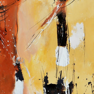 Affiche abstraite terre d' ocre et de sienne Affiche sous cadre bois
