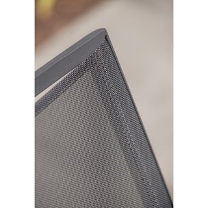 DANIA - Ensemble repas de jardin 6 places en aluminium