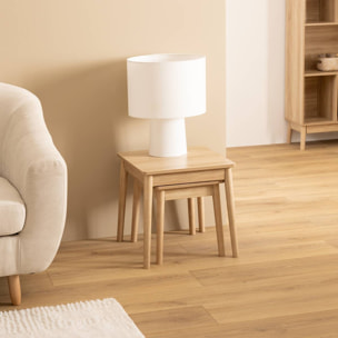 Lot de 2 tables gigognes Abana bois clair