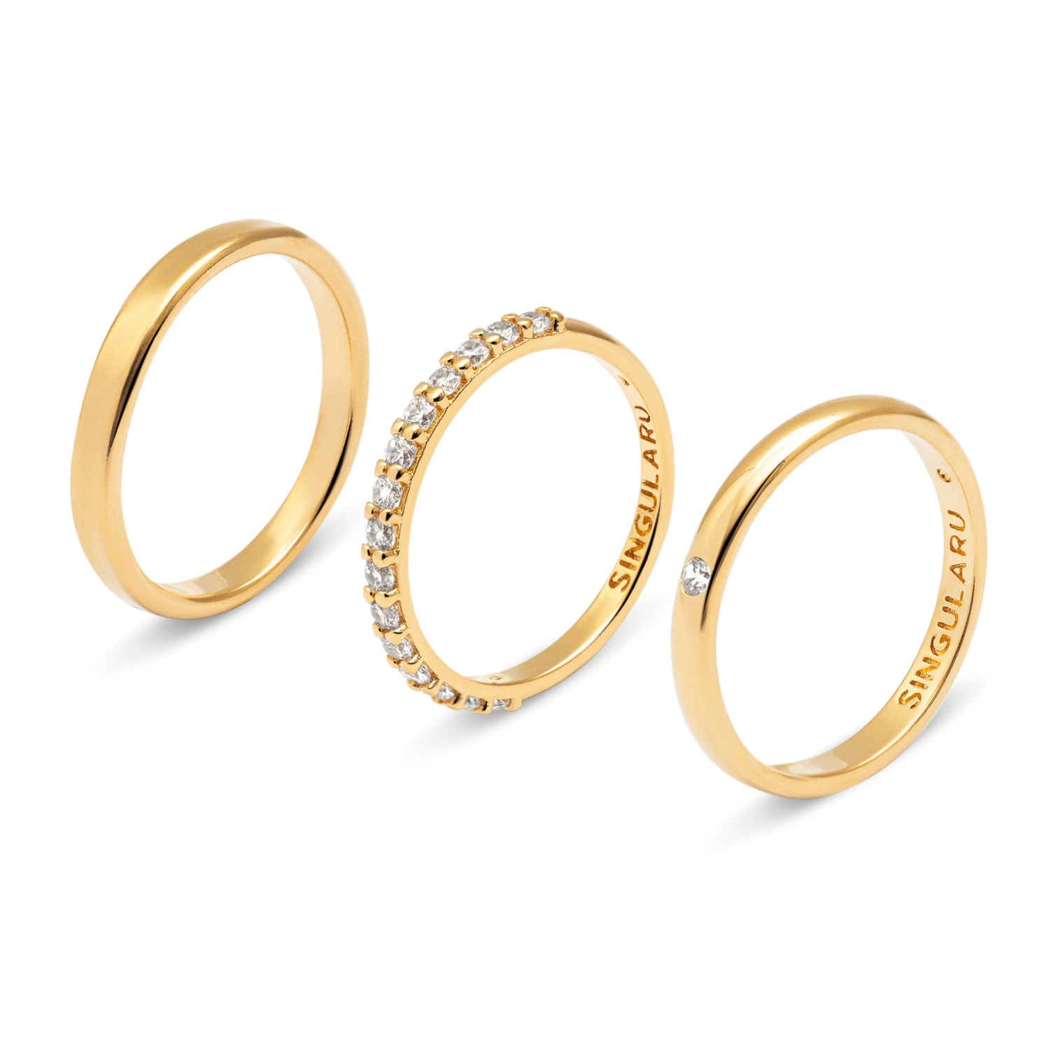 Anelli Pack 3 Choices Rings Placcato Oro