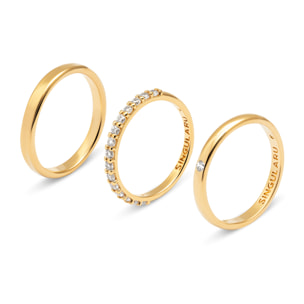 Anelli Pack 3 Choices Rings Placcato Oro