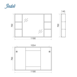 Ensemble meuble de salle de bain 120 cm Aquanoma