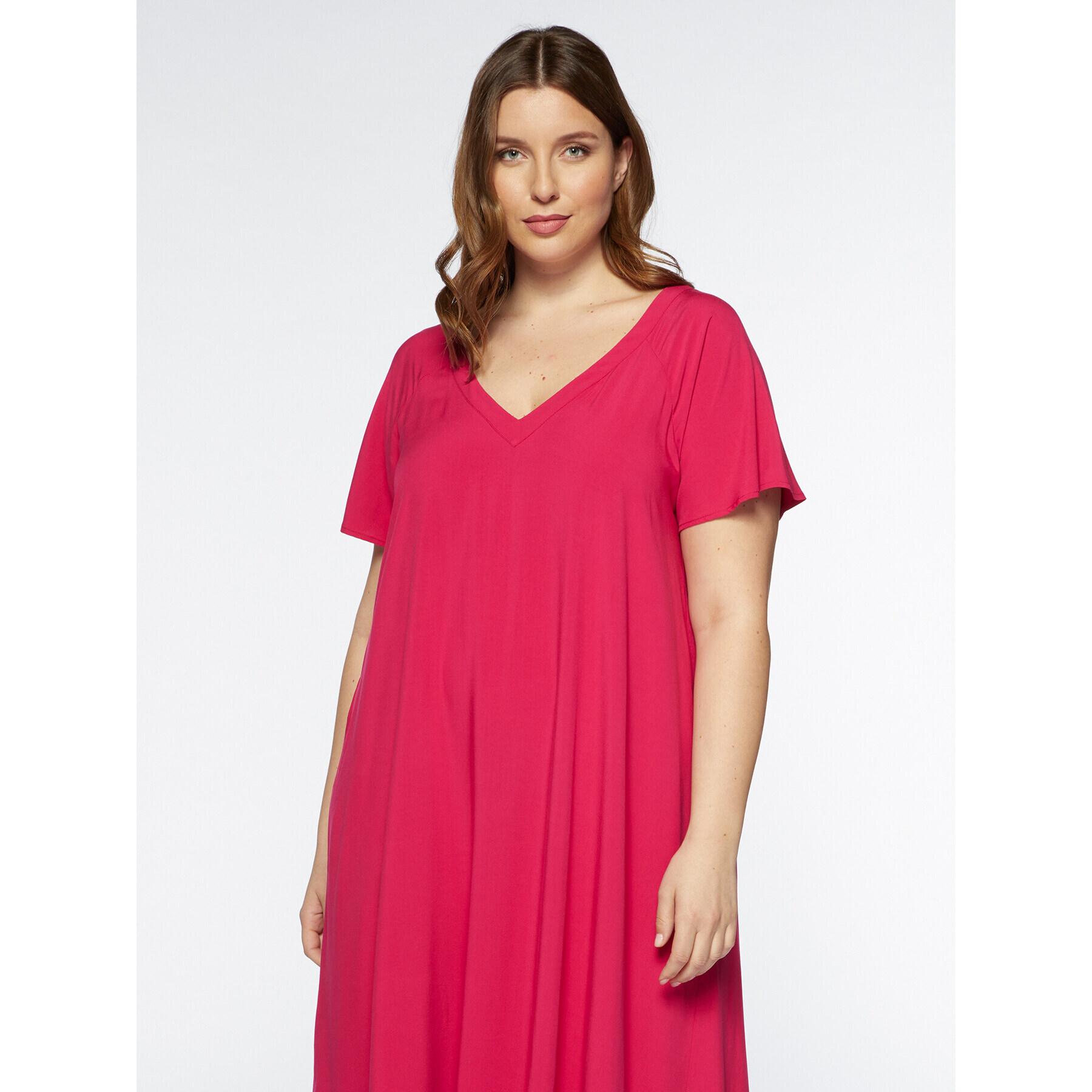 Fiorella Rubino - Vestido largo de viscosa ECOVERO™ - Fuchsia