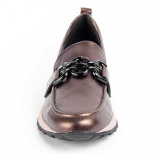 Zapato De Cuña - Marron - Altura: 4 Cm