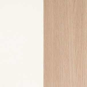 Pack de baño con lavabo cerámico Nexa Blanco - Roble