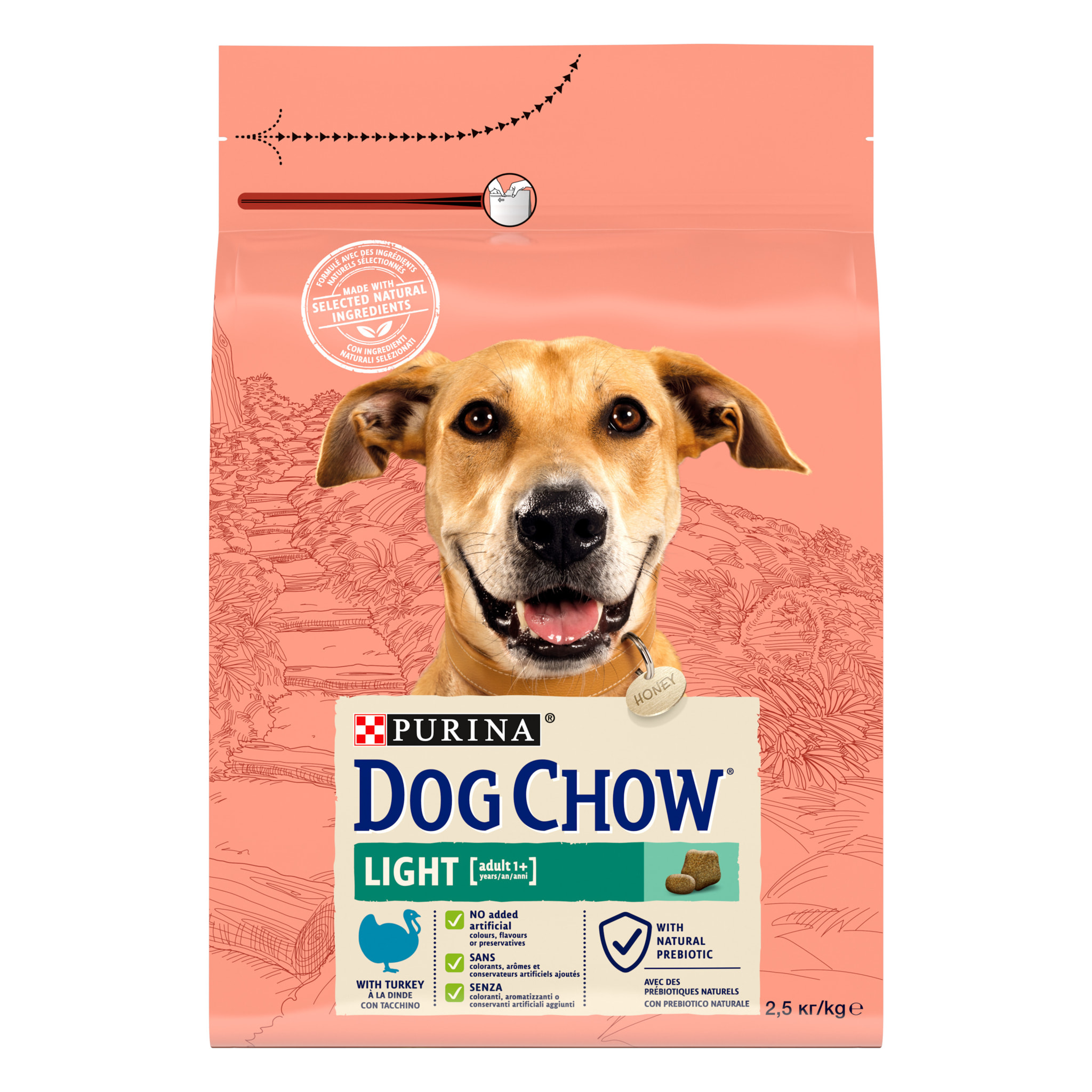 DOG CHOW Chien Light Dinde 14KG